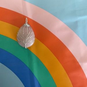 Rose Quartz genuine crystal pendent